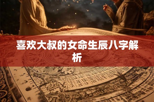 喜欢大叔的女命生辰八字解析