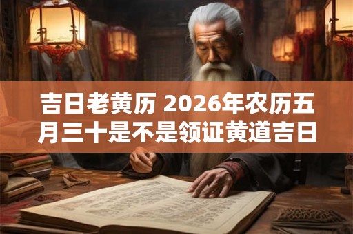 吉日老黄历 2026年农历五月三十是不是领证黄道吉日