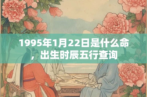 1995年1月22日是什么命，出生时辰五行查询