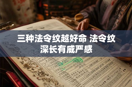 三种法令纹越好命 法令纹深长有威严感