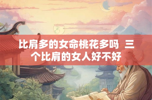 比肩多的女命桃花多吗 三个比肩的女人好不好 比肩多的女命桃花多吗 三个比肩的女人好不好