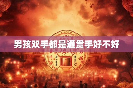 男孩双手都是通贯手好不好