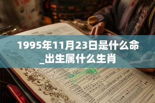 1995年11月23日是什么命_出生属什么生肖