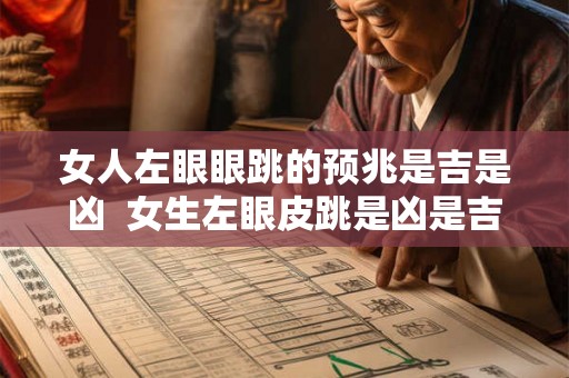 女人左眼眼跳的预兆是吉是凶  女生左眼皮跳是凶是吉