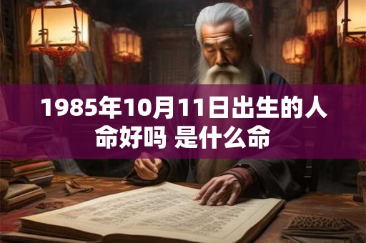 1985年10月11日出生的人命好吗 是什么命
