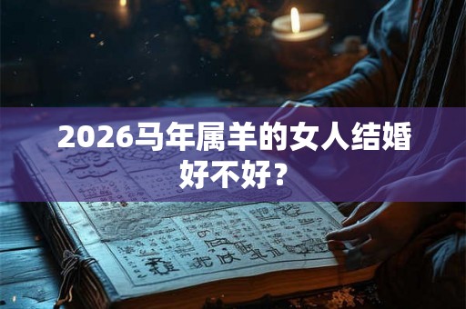 2026马年属羊的女人结婚好不好？