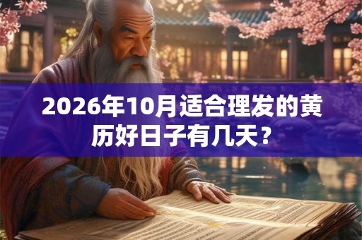 2026年10月适合理发的黄历好日子有几天? 2026年10月适合理发的黄历好日子有几天?