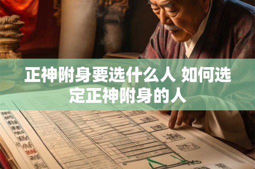 正神附身要选什么人 如何选定正神附身的人