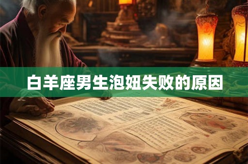 白羊座男生泡妞失败的原因
