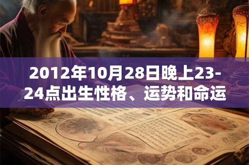 2012年10月28日晚上23-24点出生性格、运势和命运 2012年10月28日晚上23-24点出生性格、运势和命运