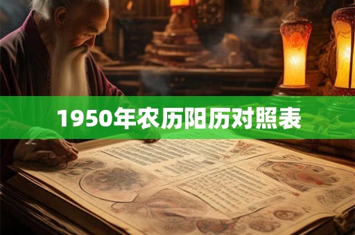 1950年农历阳历对照表