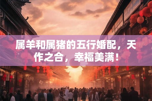 属羊和属猪的五行婚配，天作之合，幸福美满！