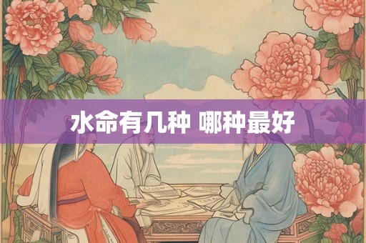 水命有几种 哪种最好