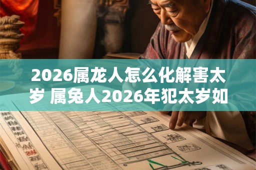 2026属龙人怎么化解害太岁 属兔人2026年犯太岁如何破 2026属龙人怎么化解害太岁 属兔人2026年犯太岁如何破