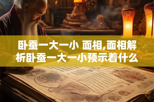卧蚕一大一小 面相,面相解析卧蚕一大一小预示着什么？