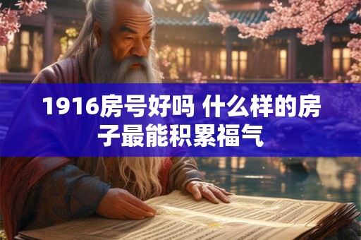 1916房号好吗 什么样的房子最能积累福气 1916房号好吗 什么样的房子最能积累福气