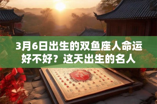 3月6日出生的双鱼座人命运好不好？这天出生的名人