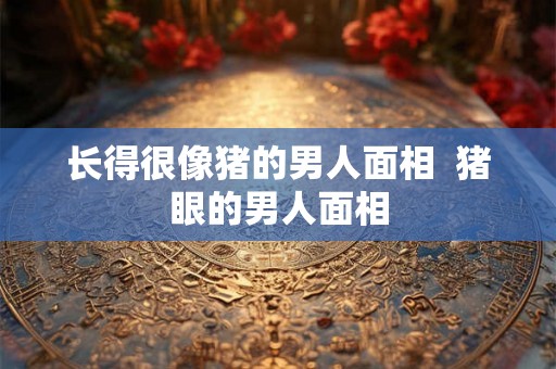 长得很像猪的男人面相  猪眼的男人面相