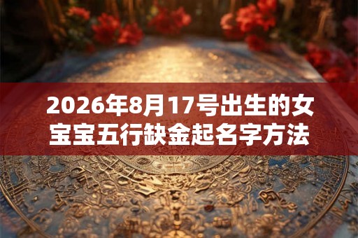 2026年8月17号出生的女宝宝五行缺金起名字方法