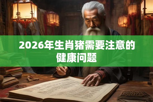 2026年生肖猪需要注意的健康问题