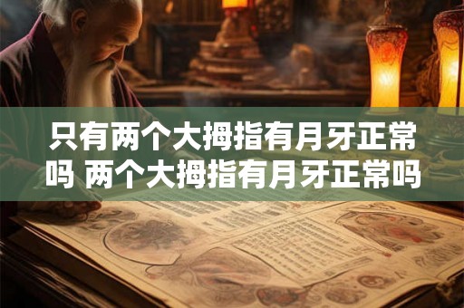 只有两个大拇指有月牙正常吗 两个大拇指有月牙正常吗