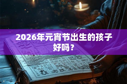 2026年元宵节出生的孩子好吗？