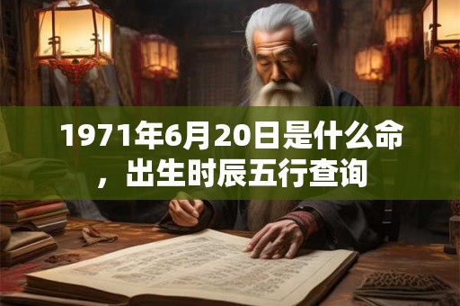 1971年6月20日是什么命，出生时辰五行查询
