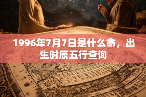 1996年7月7日是什么命，出生时辰五行查询