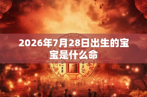 2026年7月28日出生的宝宝是什么命