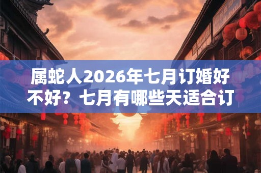 属蛇人2026年七月订婚好不好？七月有哪些天适合订婚？