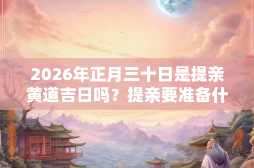 2026年正月三十日是提亲黄道吉日吗？提亲要准备什么？