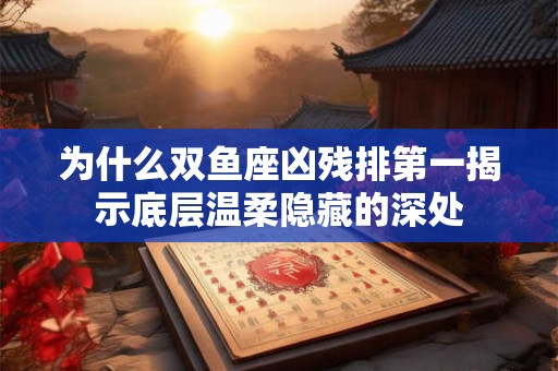 为什么双鱼座凶残排第一揭示底层温柔隐藏的深处