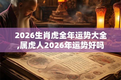 2026生肖虎全年运势大全,属虎人2026年运势好吗