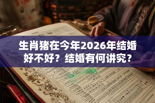 生肖猪在今年2026年结婚好不好？结婚有何讲究？