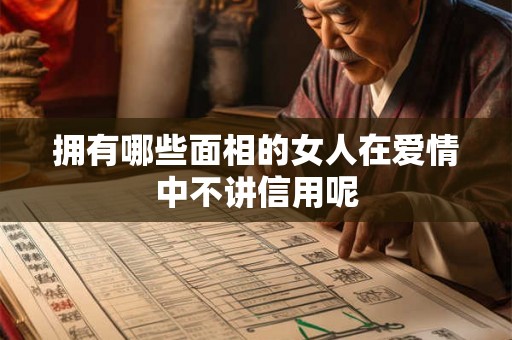 拥有哪些面相的女人在爱情中不讲信用呢