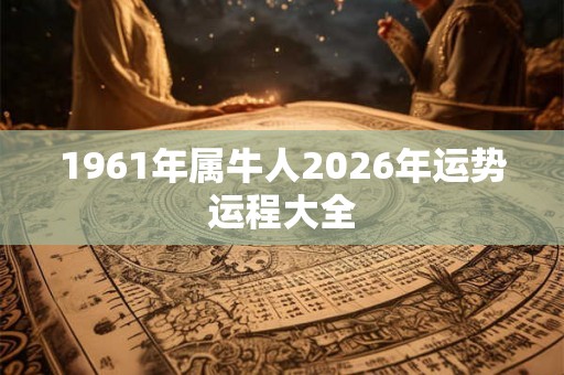 1961年属牛人2026年运势运程大全 1961年属牛人2026年运势运程大全