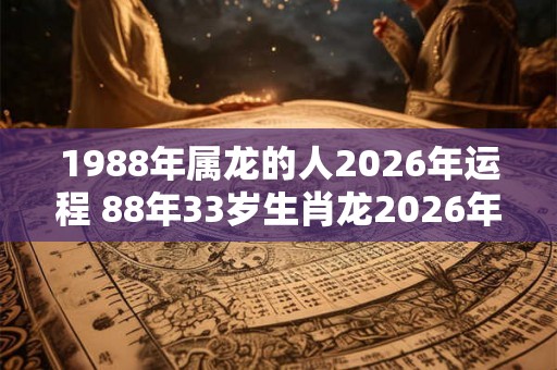 1988年属龙的人2026年运程 88年33岁生肖龙2026年运势