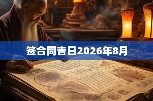 签合同吉日2026年8月