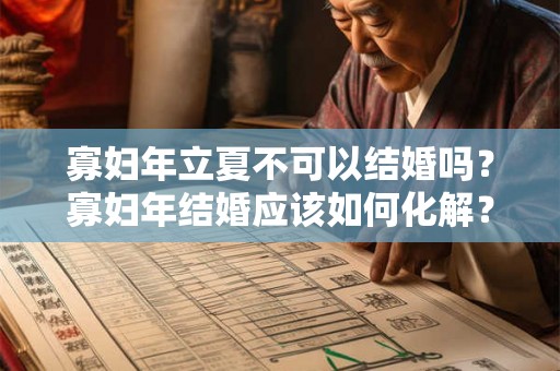 寡妇年立夏不可以结婚吗?寡妇年结婚应该如何化解? 寡妇年立夏不可以结婚吗?寡妇年结婚应该如何化解?