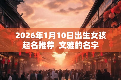2026年1月10日出生女孩起名推荐  文雅的名字