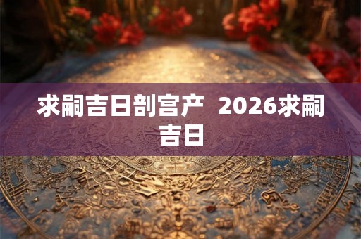求嗣吉日剖宫产  2026求嗣吉日