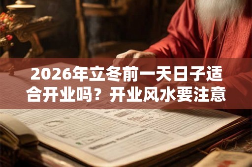 2026年立冬前一天日子适合开业吗?开业风水要注意什么? 2026年立冬前一天日子适合开业吗?开业风水要注意什么?