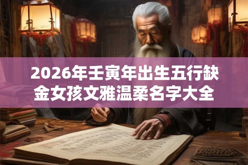 2026年壬寅年出生五行缺金女孩文雅温柔名字大全
