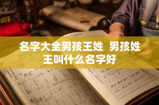 名字大全男孩王姓  男孩姓王叫什么名字好