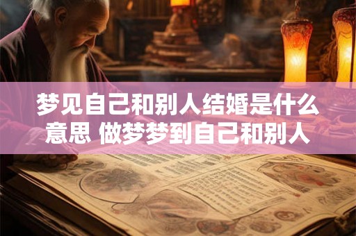 梦见自己和别人结婚是什么意思 做梦梦到自己和别人结婚好不好