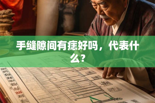 手缝隙间有痣好吗，代表什么？