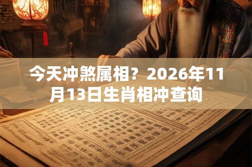 今天冲煞属相？2026年11月13日生肖相冲查询