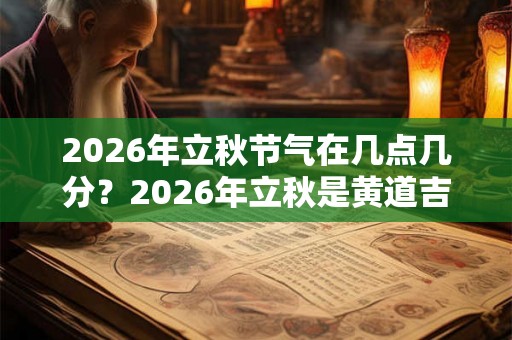 2026年立秋节气在几点几分？2026年立秋是黄道吉日吗？