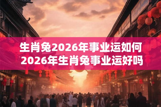 生肖兔2026年事业运如何 2026年生肖兔事业运好吗 生肖兔2026年事业运如何 2026年生肖兔事业运好吗