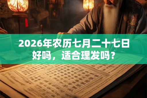 2026年农历七月二十七日好吗，适合理发吗？